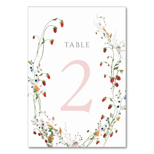 Numéro De Table fraise sauvage Tableau Numéro 2 (Par défaut)