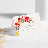 Numéro De Table French Berry Grapes Flowers Wedding Place Card