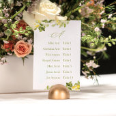 Numéro De Table Fresh Lemon Bright Alphabet Seating Chart Card
