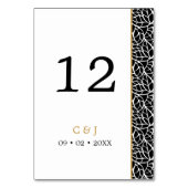 Numéro De Table Frontière du Motif de feuille botanique moderne (Dos)