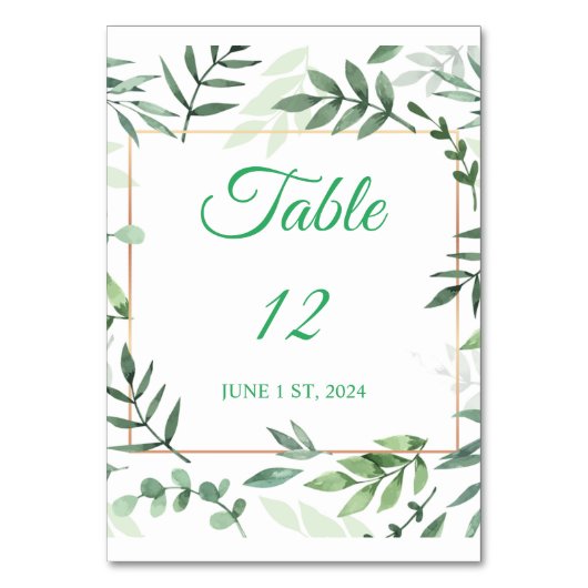 Numéro De Table Frontière Feuille de Basil Vert Thunder_Cove (Par défaut)