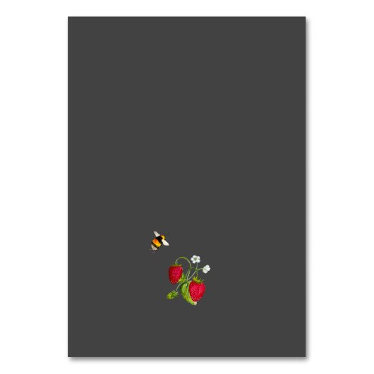 Numéro De Table Fruits de forêt d'aquarelle mariage (Dos)