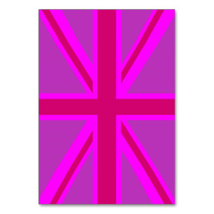 Numéro De Table Fuchsia Union Jack