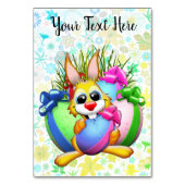 Numéro De Table Funny Bunny biting an Easter Egg (Par défaut)