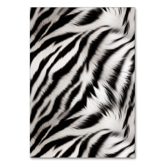 Numéro De Table Fur d'impression noir blanc Zebra (Dos)