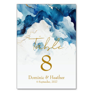 Numéro De Table Gala AZURE Marble Dreams