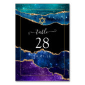 Numéro De Table Galaxy Agate Bar Mitzvah (Dos)
