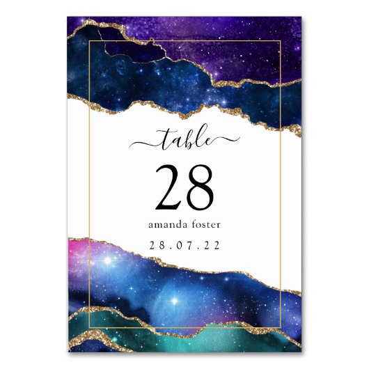 Numéro de table Galaxy Agate Quinceañera (Par défaut)
