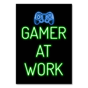 Numéro De Table Gamer Gift Joueur au travail