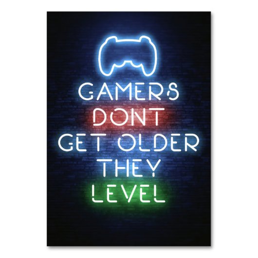 Numéro De Table Gamers Do Not Get Older (Par défaut)