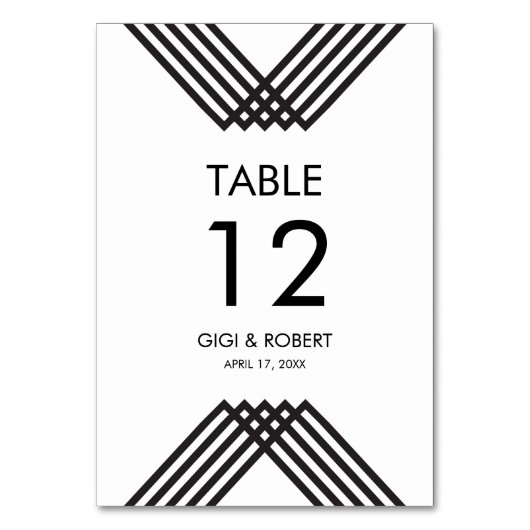 Numéro De Table Gammes Luxe (Par défaut)