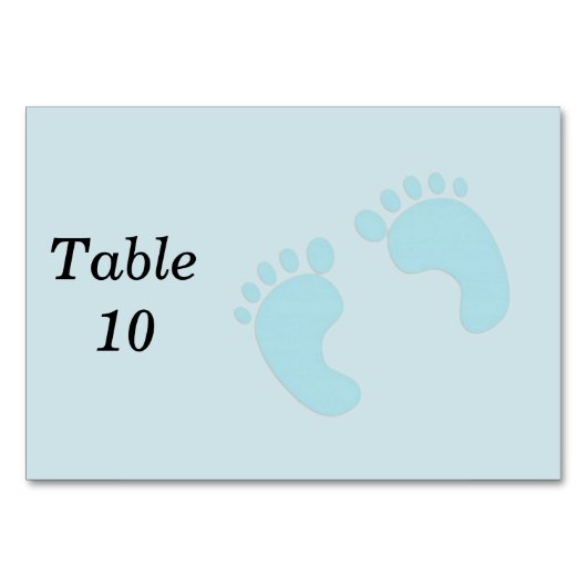 Numéro De Table Garçon pieds bébé (Devant)