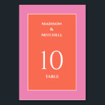 Numéro De Table Garden Sunrise Pink Orange Aquarelle Mariage<br><div class="desc">Assurez-vous que votre suite de faire-part de mariage est aussi tendance et élégante que votre grand jour avec cette aquarelle tropicale colorée au coucher du soleil ou au lever du soleil. Choix parfait pour un lever ou un mariage de jardin de printemps ou d'été, les couleurs rose et orange sont...</div>