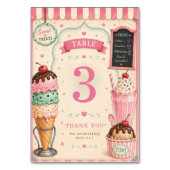 Numéro De Table Gâteau de glace pastel Anniversaire Sucré (Par défaut)