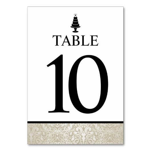 Numéro De Table Gâteau mariage (Par défaut)