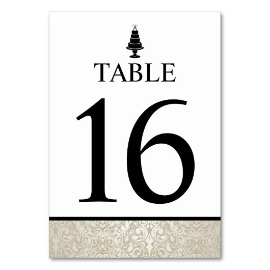 Numéro De Table Gâteau mariage (Dos)