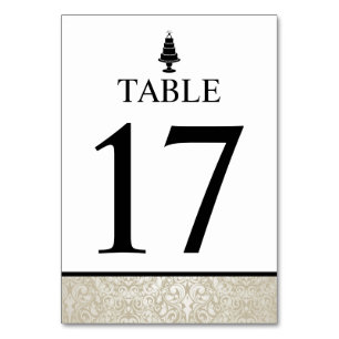 Numéro De Table Gâteau mariage