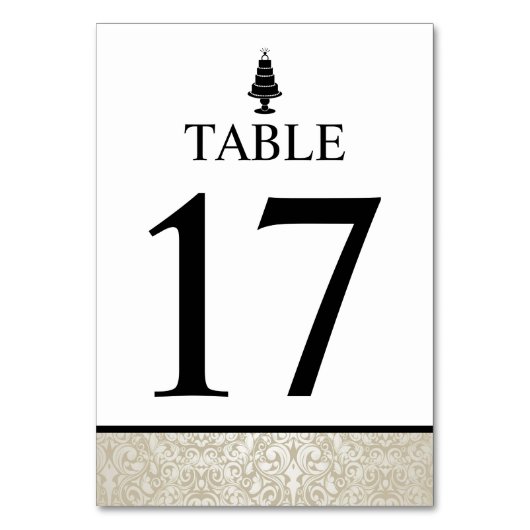Numéro De Table Gâteau mariage (Par défaut)