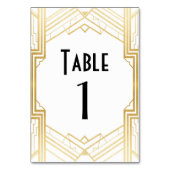 Numéro De Table Gatsby Tableau Numéro 1920 Roaring 20s Mariage (Dos)