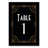 Numéro De Table Gatsby Tableau Numéro 1920 Roaring 20s Mariage (Dos)