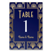 Numéro De Table Gatsby Tableau Numéro 1920 Roaring 20s Mariage (Dos)