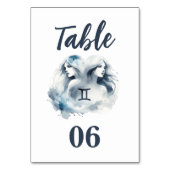 Numéro De Table Gemini Zodiac fête d'anniversaire à thème (Dos)