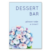 Numéro De Table Gentle Blue Floral Hydrangea (Dos)