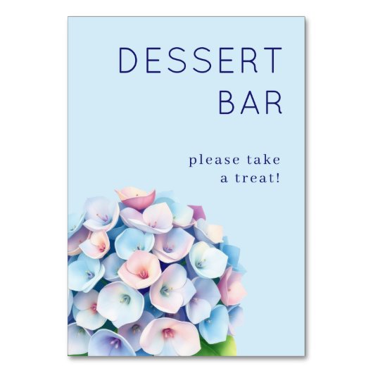 Numéro De Table Gentle Blue Floral Hydrangea (Par défaut)