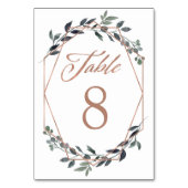 Numéro De Table Geo vert | Mariage or Rose (Par défaut)