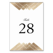 Numéro De Table Géométrie Blanc Gold Gatsby Mariage Numéros de tab (Par défaut)