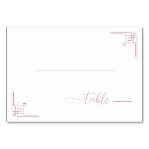 Numéro De Table Géométrique minimaliste rose serein