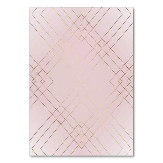 Numéro De Table Géométrique Rose Gold Gatsby Mariage Numéros de ta (Dos)