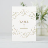 Numéro de table géométrique triangulaire moderne d (Debout devant)