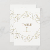 Numéro de table géométrique triangulaire moderne d (Devant / Derrière)