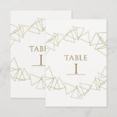 Numéro de table géométrique triangulaire moderne g (Devant / Derrière)