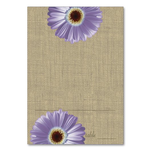 Numéro De Table Gerbera Daisy Purple Seat Card (Par défaut)