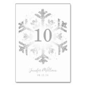 Numéro De Table Glam Snowflake Mariage Silver (Par défaut)