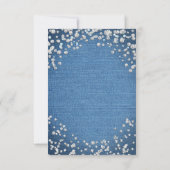 Numéro de table Glamour Denim & Diamants dispersés (Dos)