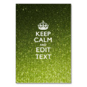 Numéro De Table Glamour Vert Lime Continuez À Dire Calme (Par défaut)