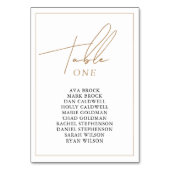 Numéro De Table Gold1 Signal élégant Mariage Seating Chart imprima (Par défaut)
