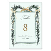 Numéro De Table Gold Bow & Greenery Garland Wedding Mint (Par défaut)