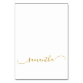 Numéro De Table Gold Classy Curved Nom de lessive incurvée (Par défaut)