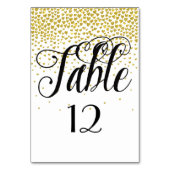 Numéro de table Gold Confetti Hearts (Par défaut)