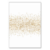 Numéro De Table Gold Confetti Parties scintillant Blanc Deux Nom C (Dos)