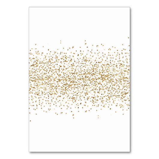 Numéro De Table Gold Confetti Parties scintillant Blanc Deux Nom C (Dos)