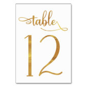 Numéro de table Gold fausse feuille 3.5x5 | Tablea (Par défaut)