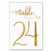 Numéro de table Gold fausse feuille 3.5x5 | Tablea (Dos)