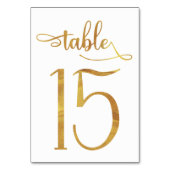Numéro de table Gold fausse feuille 3.5x5 | Tablea (Dos)