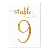 Numéro de table Gold fausse feuille 3.5x5 | Tablea (Par défaut)