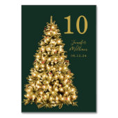 Numéro De Table Gold Festin Arbre de Noël Mariage de vacances Vert (Par défaut)